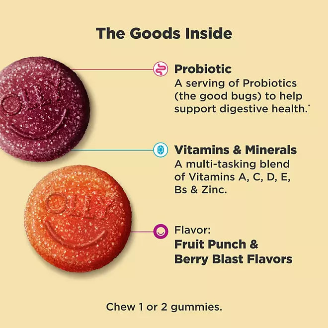 Olly Kids Multivitamínico y Probiótico 160 gomitas